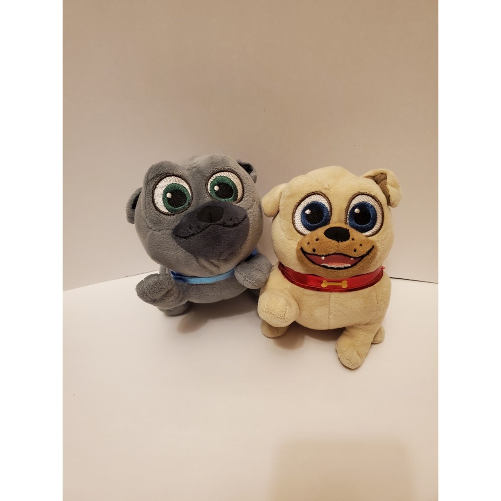 Disney Store Puppy Dog Pals Bingo & Rolly Pug Plush Stuffed Animal Toy Doll x 2